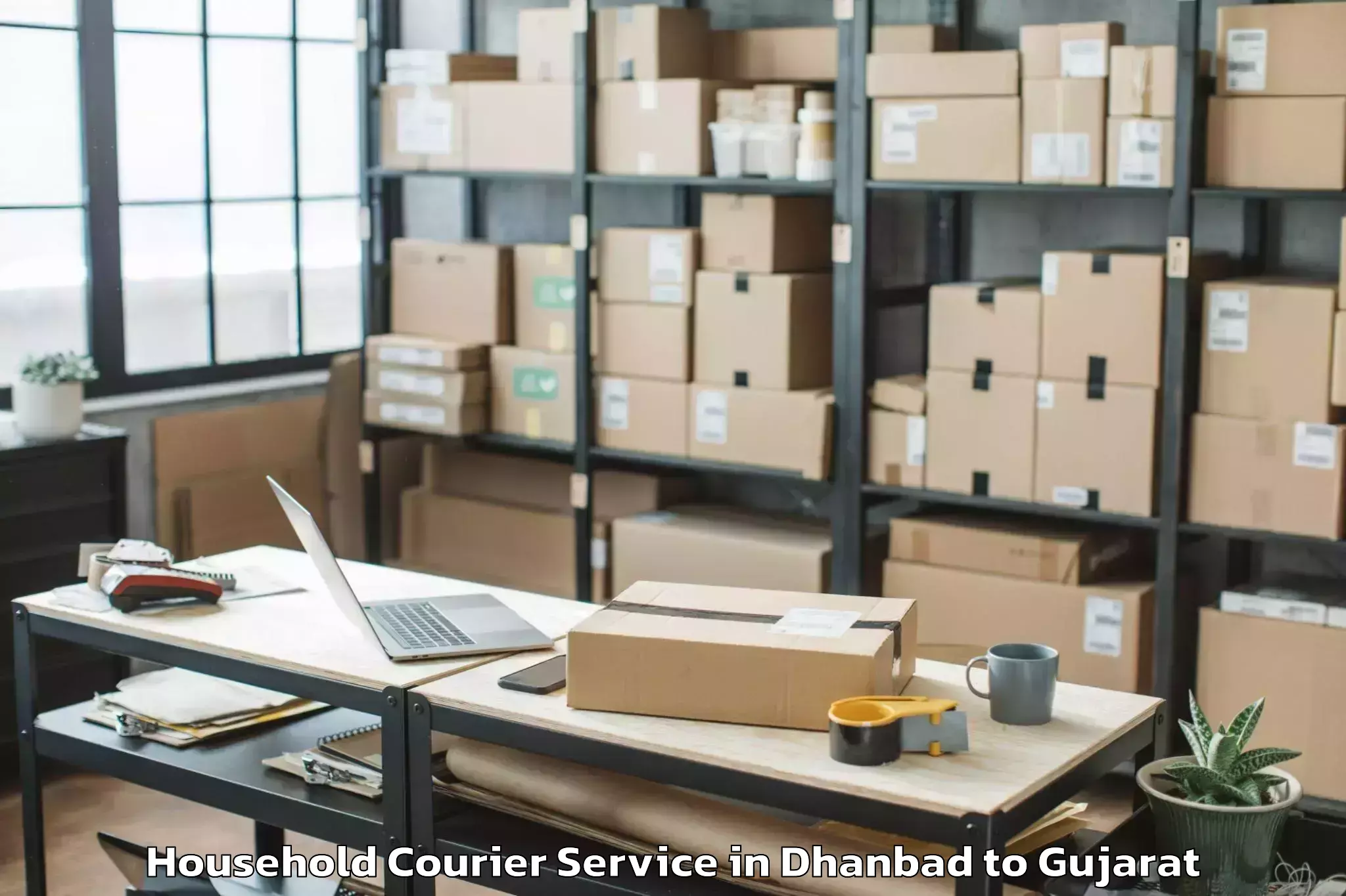 Quality Dhanbad to Hazira Household Courier